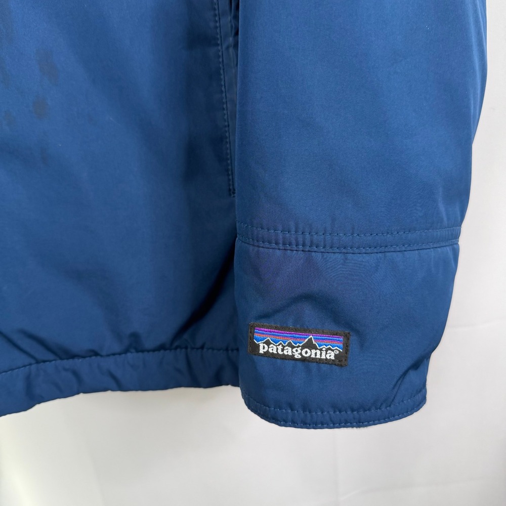 VTG Patagonia Mens Shelled Synchilla Jacket Navy Blue Fleece Lined Bomber M - Picture 8 of 10